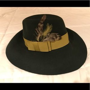 Dark green Kate Laundry wool hat